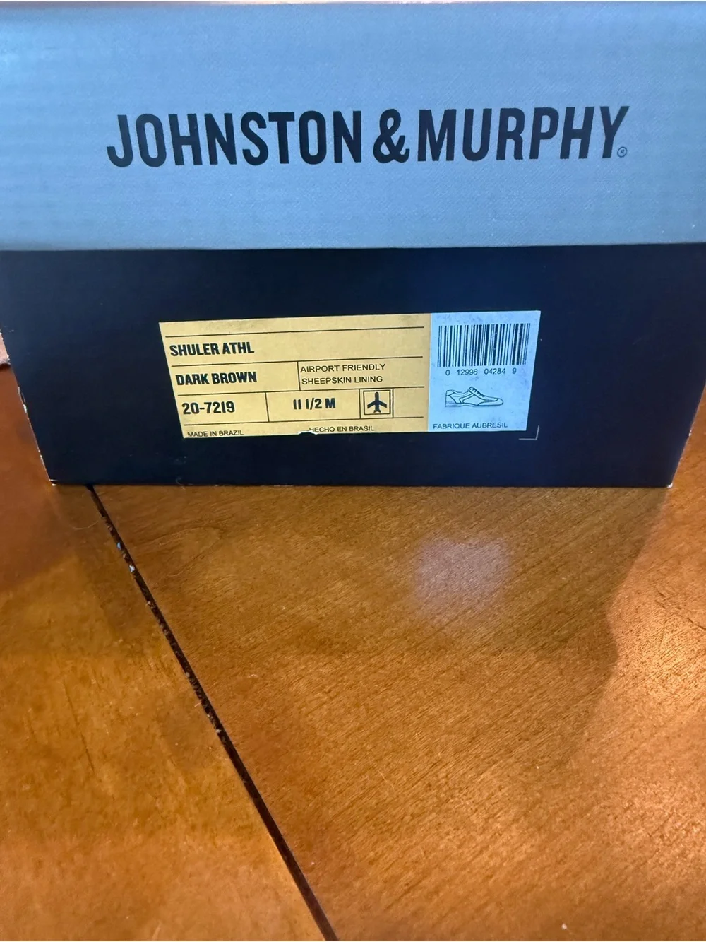 Johnston & Murphy Brown Leather Lace-Up Oxfords